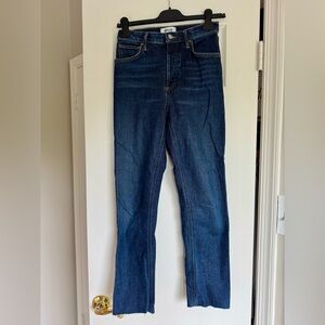 AGOLDE Riley High Rise Jeans (altered with unfinished hem)